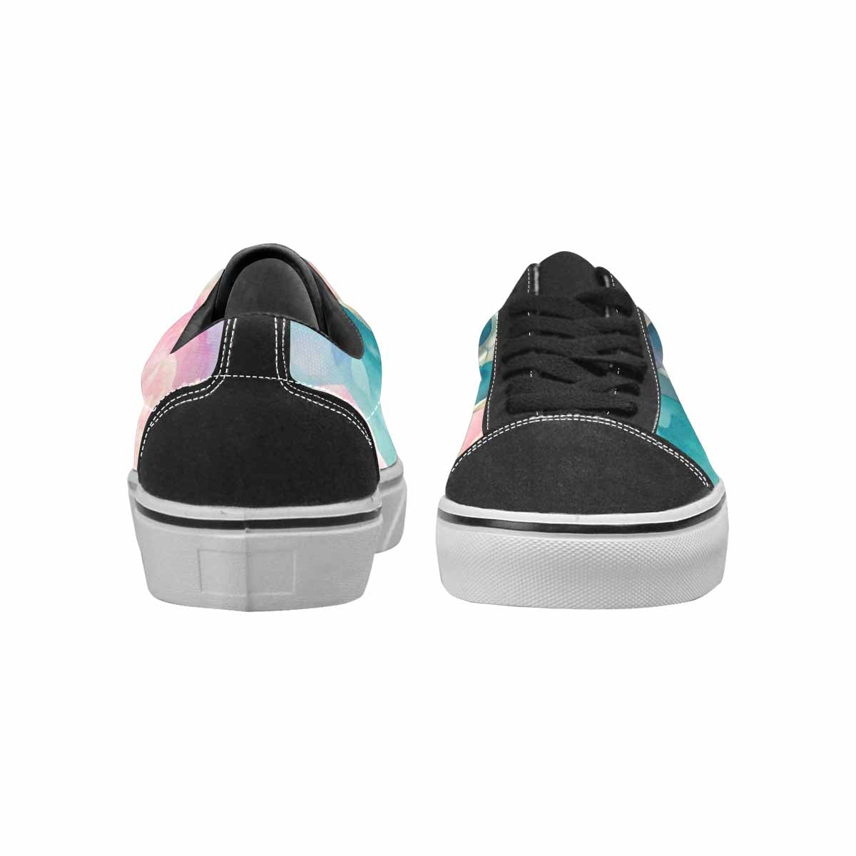 WOMEN'S Skulls Roses Candy Airbrush Canvas Lace-Up Surreal Sneakers