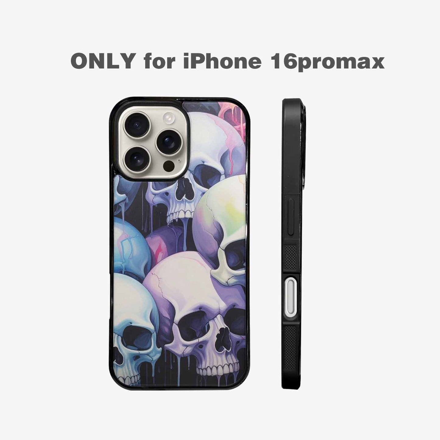 iPhone 16 Pro Max Case — Dark Black And White Color Tone, Custom Print Case Cover