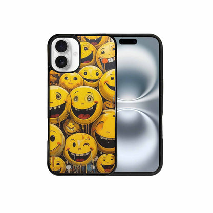 iPhone 16 Plus Case — Melting Moon Smiley Red Splatt Nsg, Personalized Phone Case
