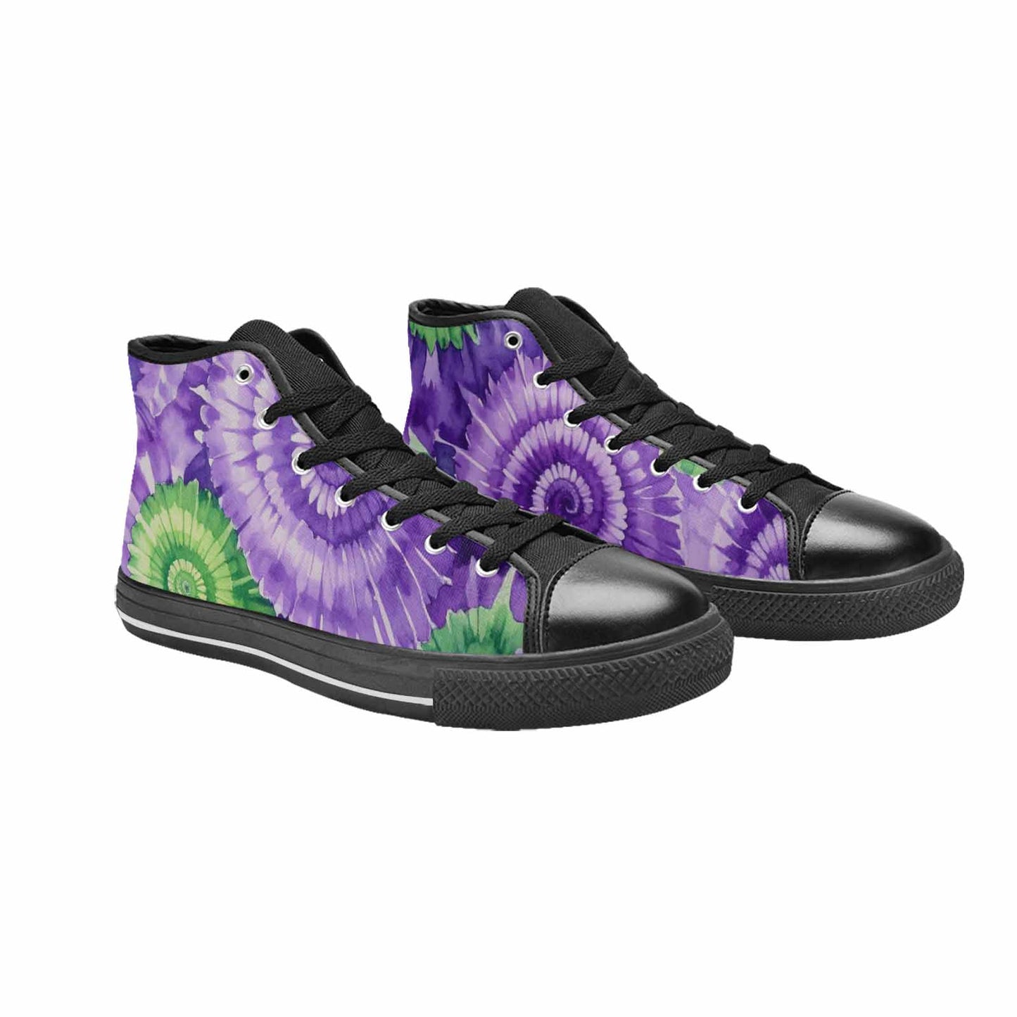 MEN'S Tie Dye - High Top Canvas Vibrant Chaos Shoes