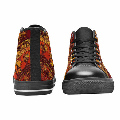 WOMEN'S Mandala Lions High Top Canvas Surreal Custom Shoes