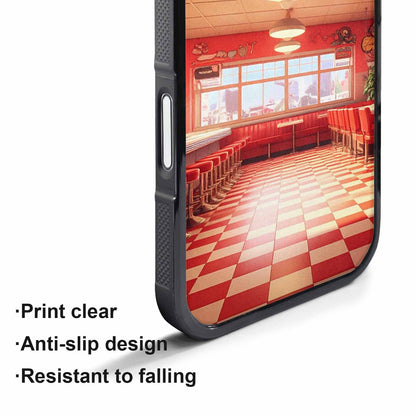 iPhone 17 Air Case — Diner Cartoon Art Pattern Retro Vintage, Custom Printed Phone Case