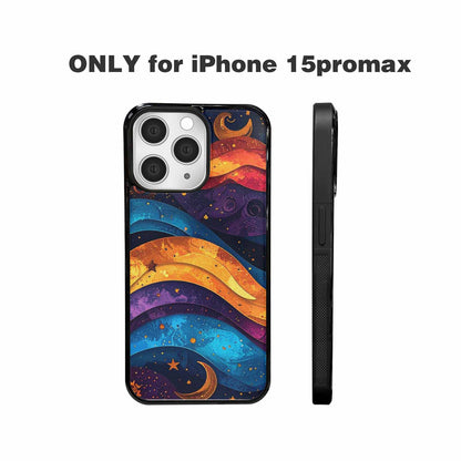 iPhone 15 Pro Max Case — Steampunk Galaxy Art Seamless Pattern Vibrant, Custom Art Phone Cover