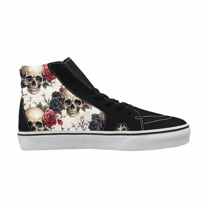 WOMEN'S Skulls - Roses High Top Canvas Surreal Sneakers