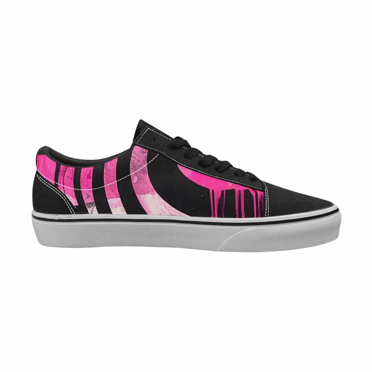 WOMEN'S Zebra Stripe Burst Lace-Up Canvas Dreamlike Custom Shoes