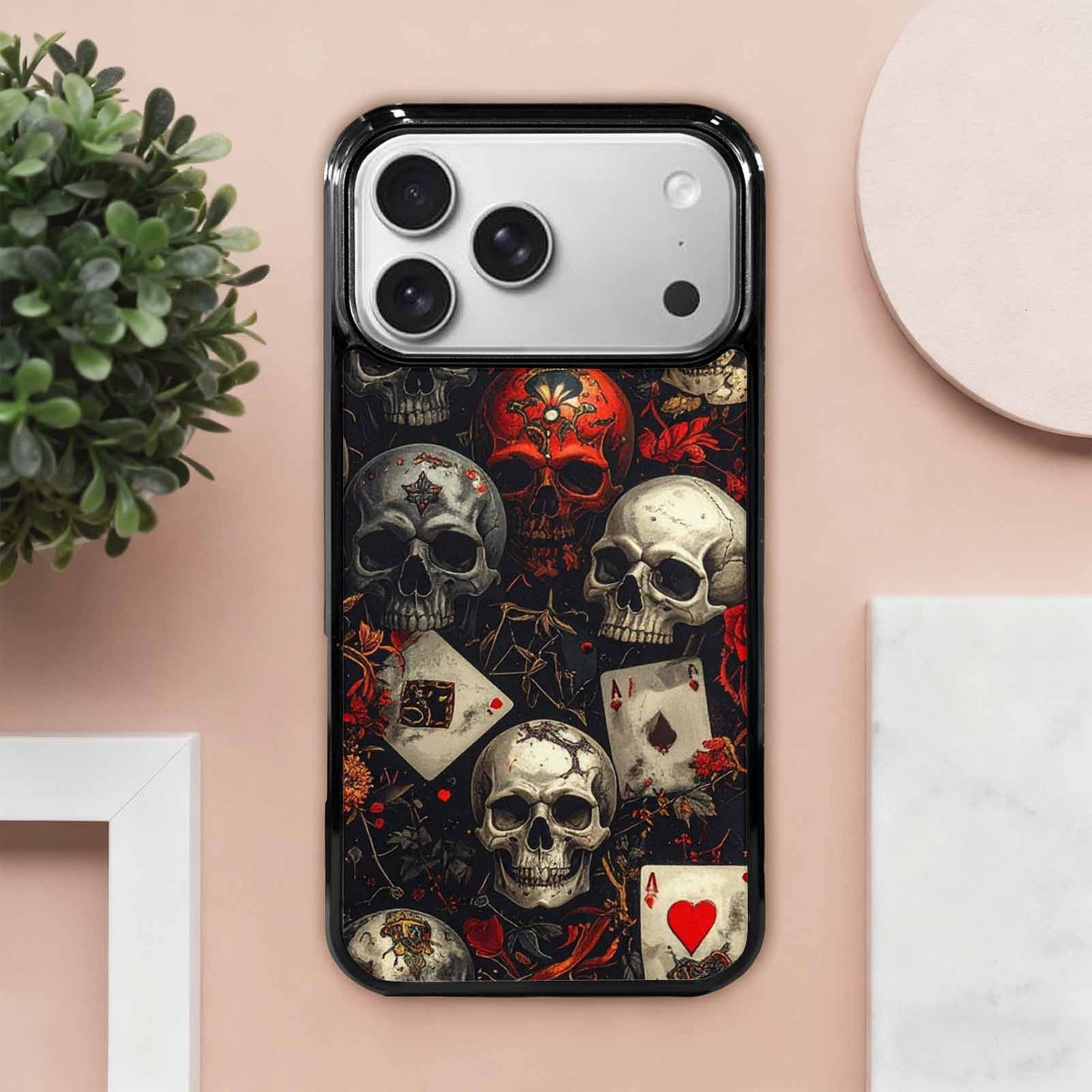 iPhone 17 Pro Max Case — Skull Dark Art Gothic Print Gothic, Custom Art Phone Cover