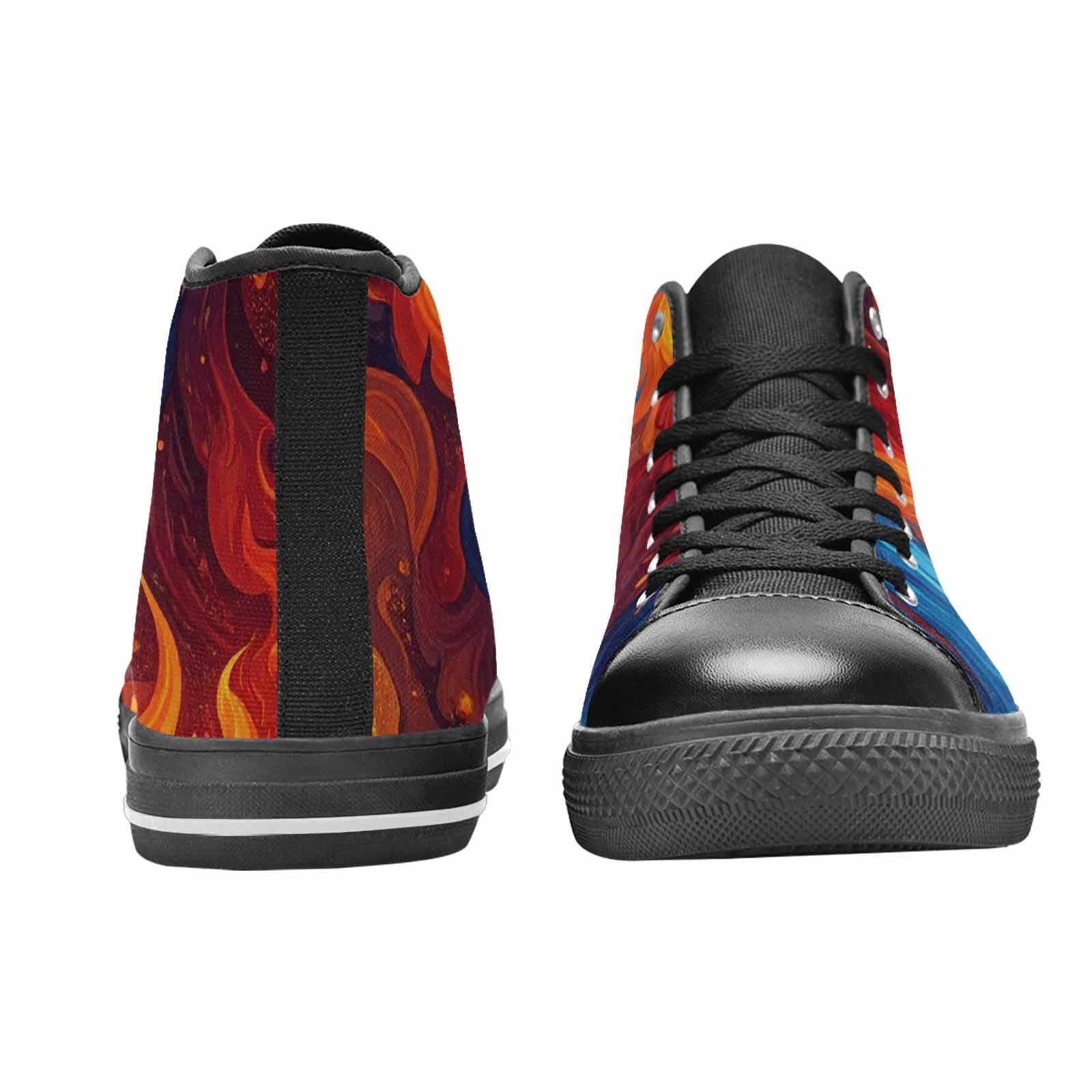 WOMEN'S Fire Flame High Top Canvas Y2K Shoes