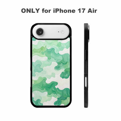 iPhone 17 Air Case — Camo Mint Green White Camo, Custom Printed Phone Case