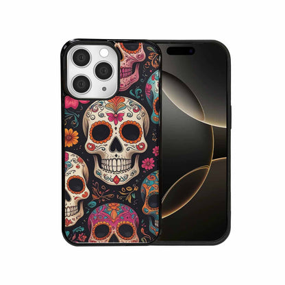 iPhone 15 Pro Max Case — Smaller Skulls Overlapping Seamless Pattern Of, Original Design Phone Case