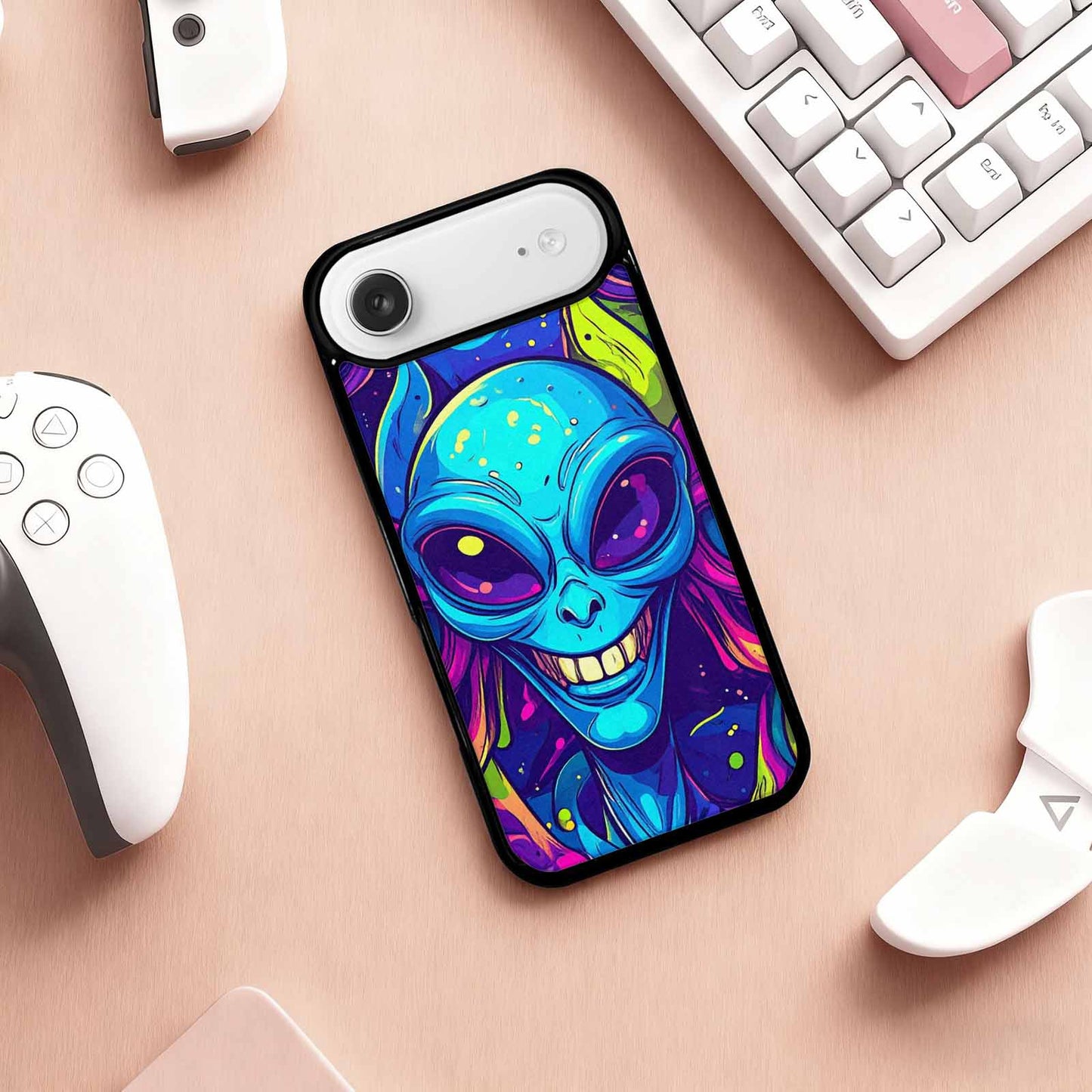 iPhone 17 Air Case — Alien Ufo Cartoon Art Pattern Alien, Custom Printed Phone Case