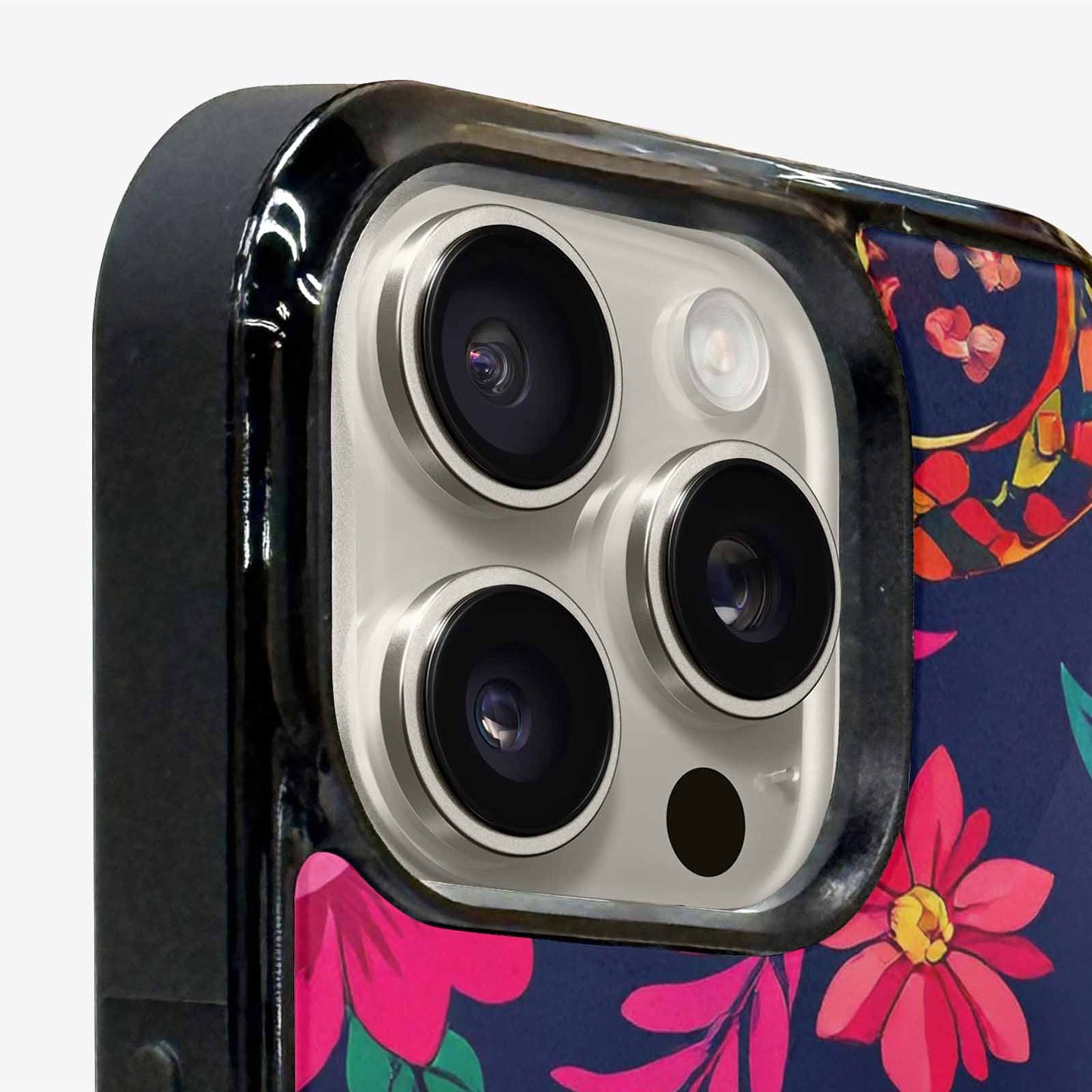 iPhone 16 Pro Max Case — Floral Snake Print Custom, Customized Protective Case
