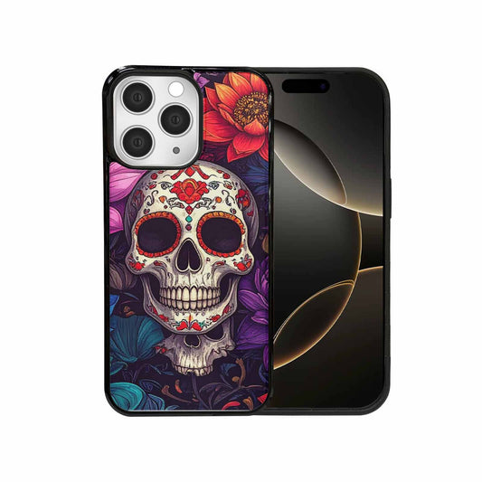iPhone 15 Pro Max Case — Lotus Skulls, Custom Phone Case