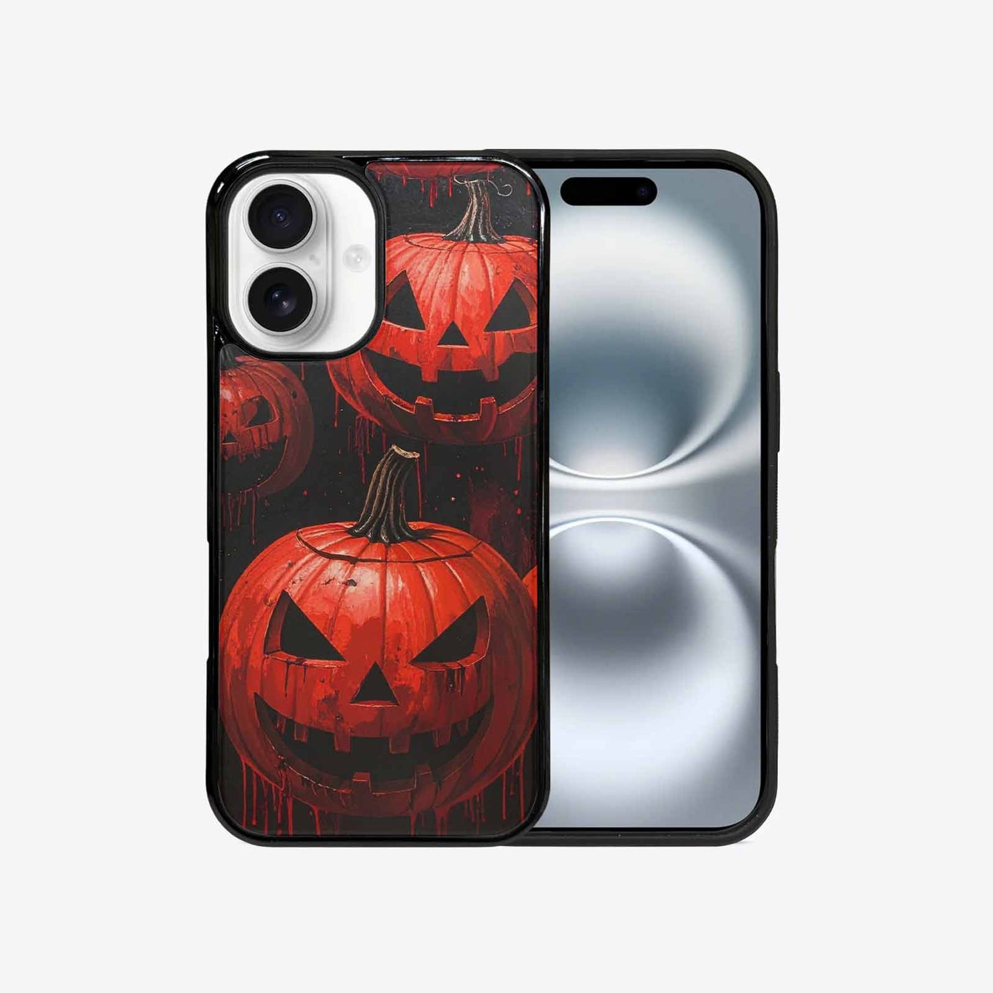 iPhone 16 Case — Bloody Pumpkin Face Custom, Custom Phone Case