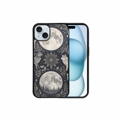 iPhone 15 Plus Case — Wolves Everywhere Collage Overlap Small Wolf, Custom Art Phone Cover