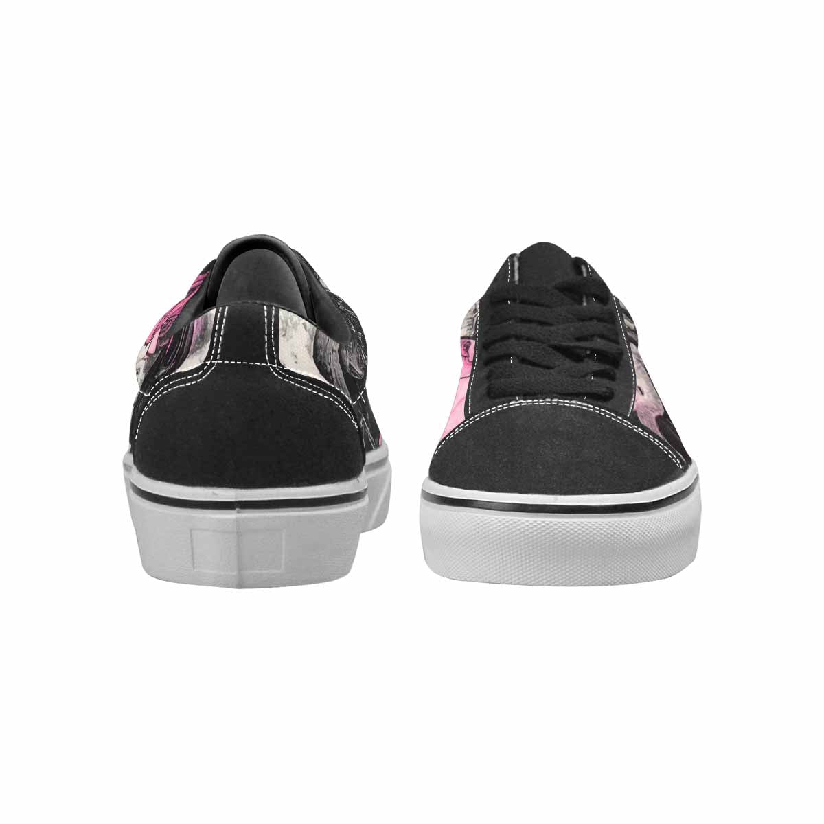WOMEN'S Skull Roses Lace-Up Canvas Grunge Shoes