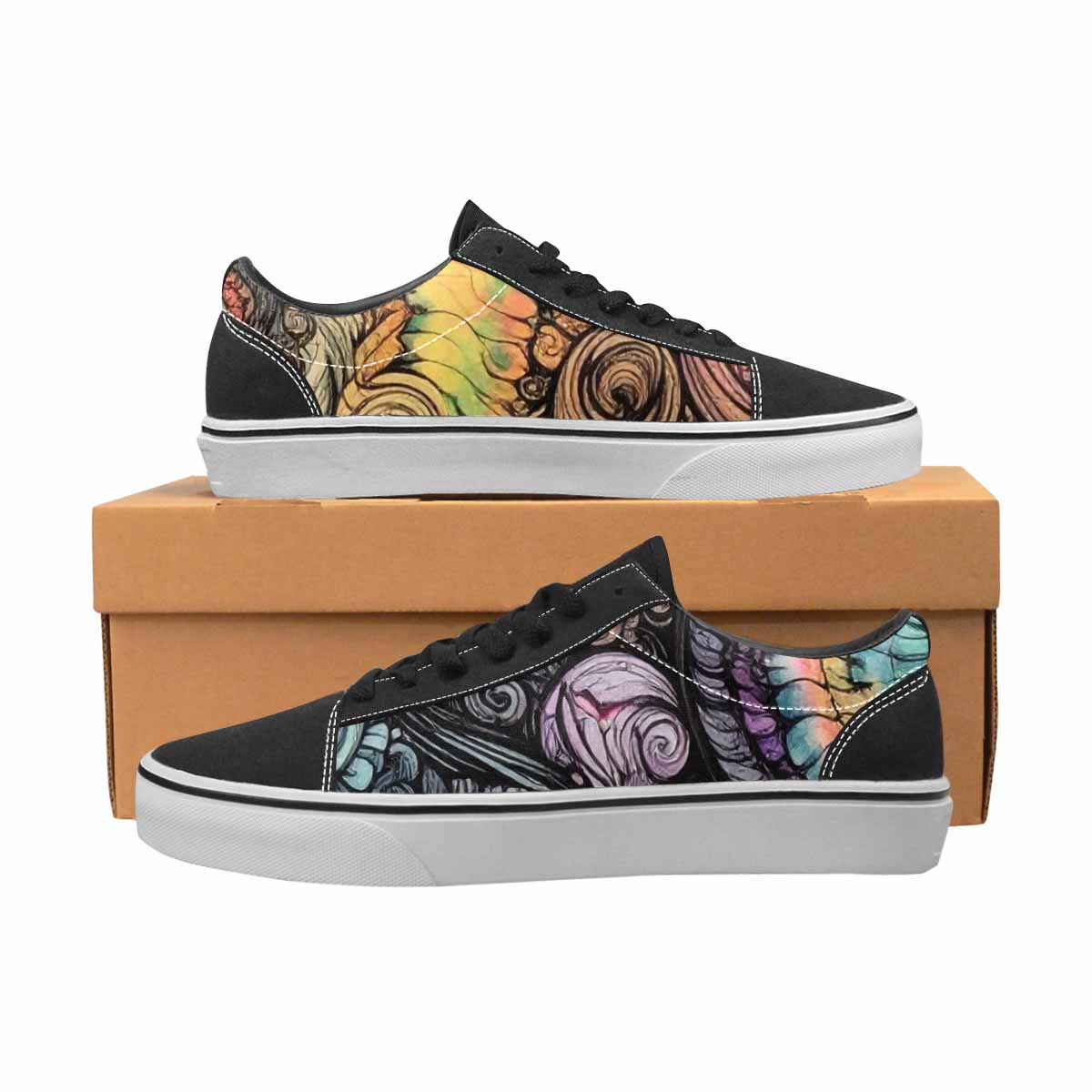 WOMEN'S Tie Lace-Up Canvas Dark Academia Custom Sneakers