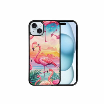 iPhone 15 Plus Case — Flamingo Tropical Flamingo Tropical Pattern Hundreds, Custom Phone Case