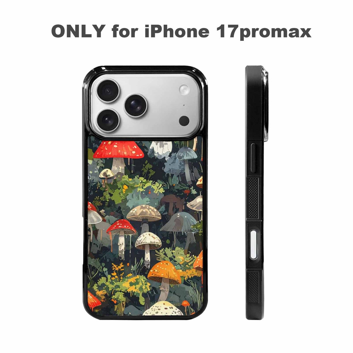 iPhone 17 Pro Max Case — Mushrooms Camomushrooms Patter Cwy Camo, Custom Printed Phone Case