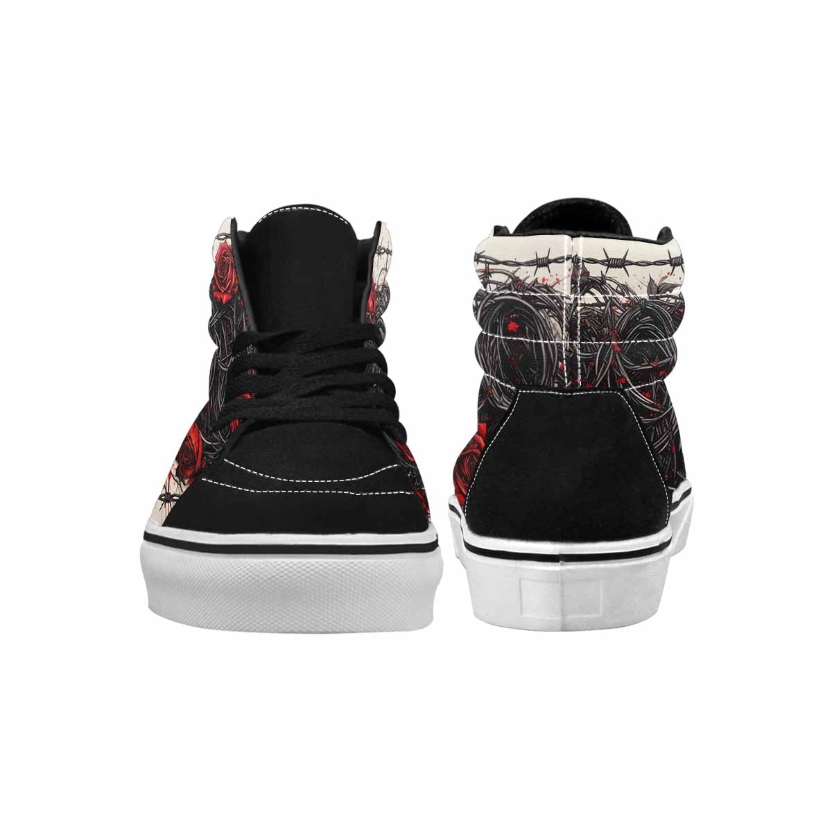 MEN'S Barbed Wire Coil High Top Canvas Kaleidoscope Sneakers