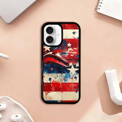 iPhone 17 Case — Patriotic Stars And Stripes Galaxy Space, Custom Made Phone Cover