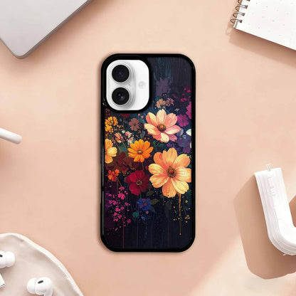 iPhone 17 Case — Shadowy Glitch Floral Pattern Floral, Personalized Phone Case