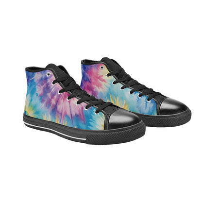 MEN'S Tie Dye Swirl High Top Canvas Surreal Sneakers
