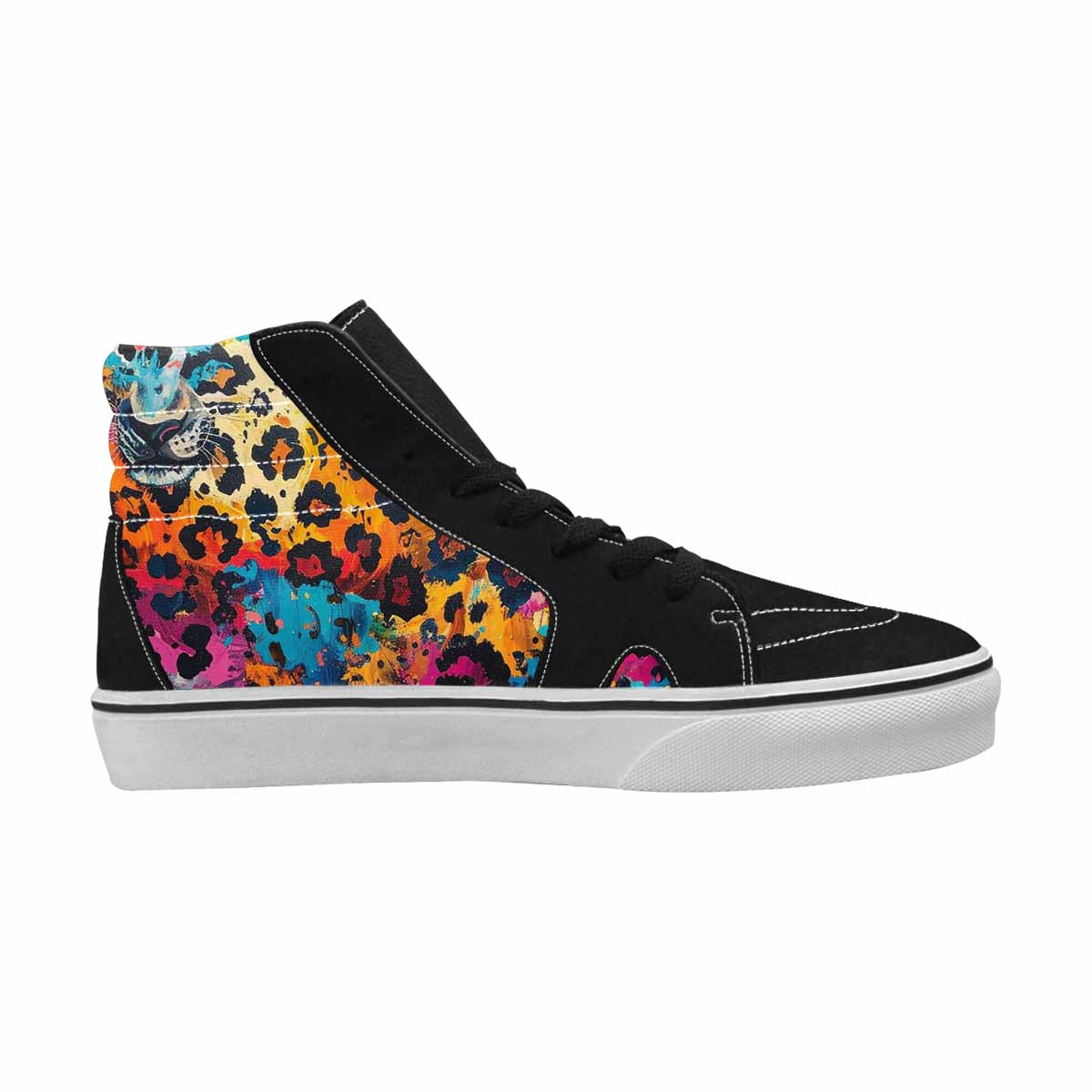 MEN'S Full Color Vibrant Animal High Top Canvas Aesthetic Shoes