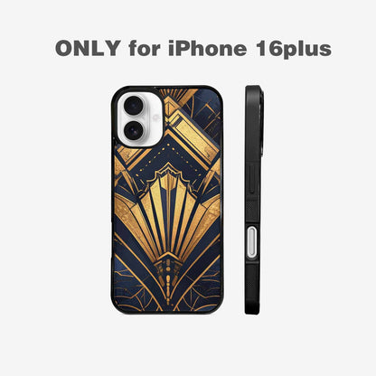 iPhone 16 Plus Case — Art Deco Illustration Pattern, Custom Print Case Cover
