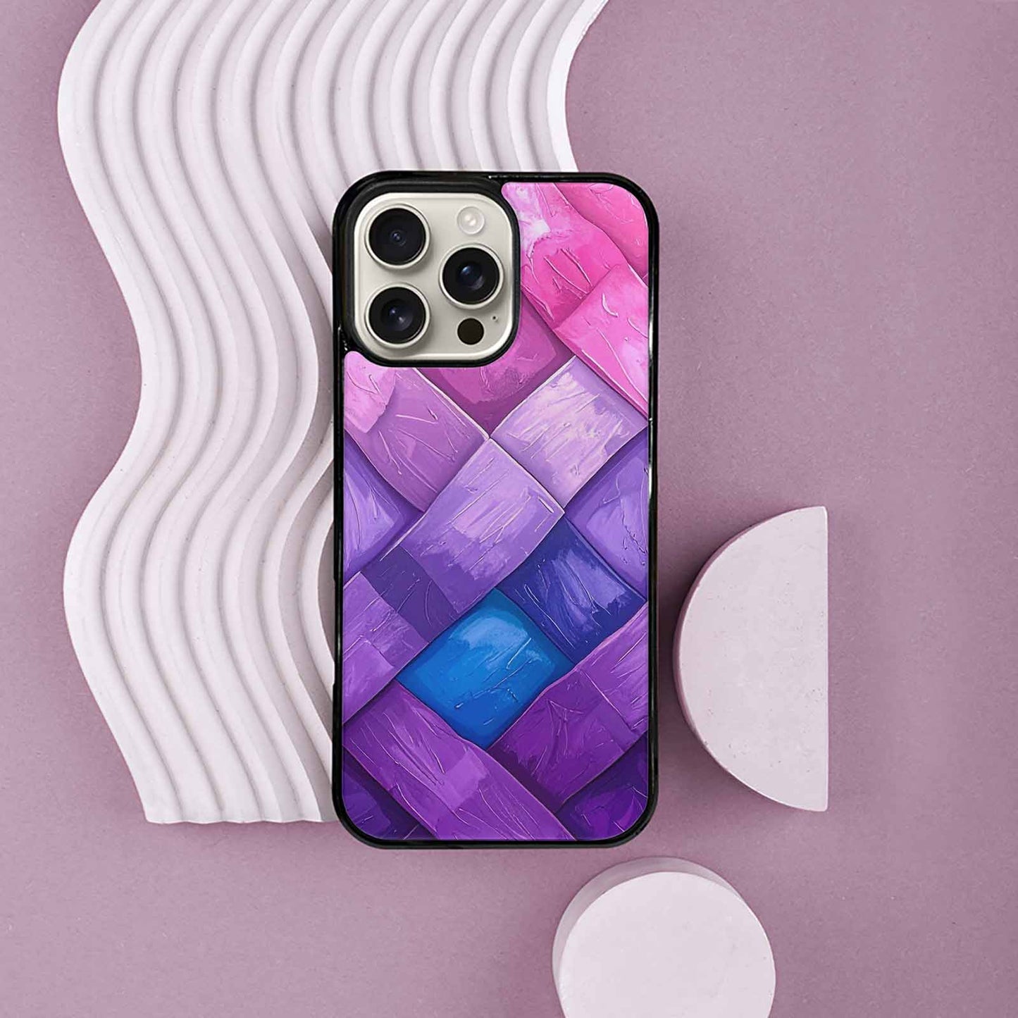 iPhone 16 Pro Max Case — Bisexual Flag Color Theme Small Rainbow, Custom Printed Phone Case
