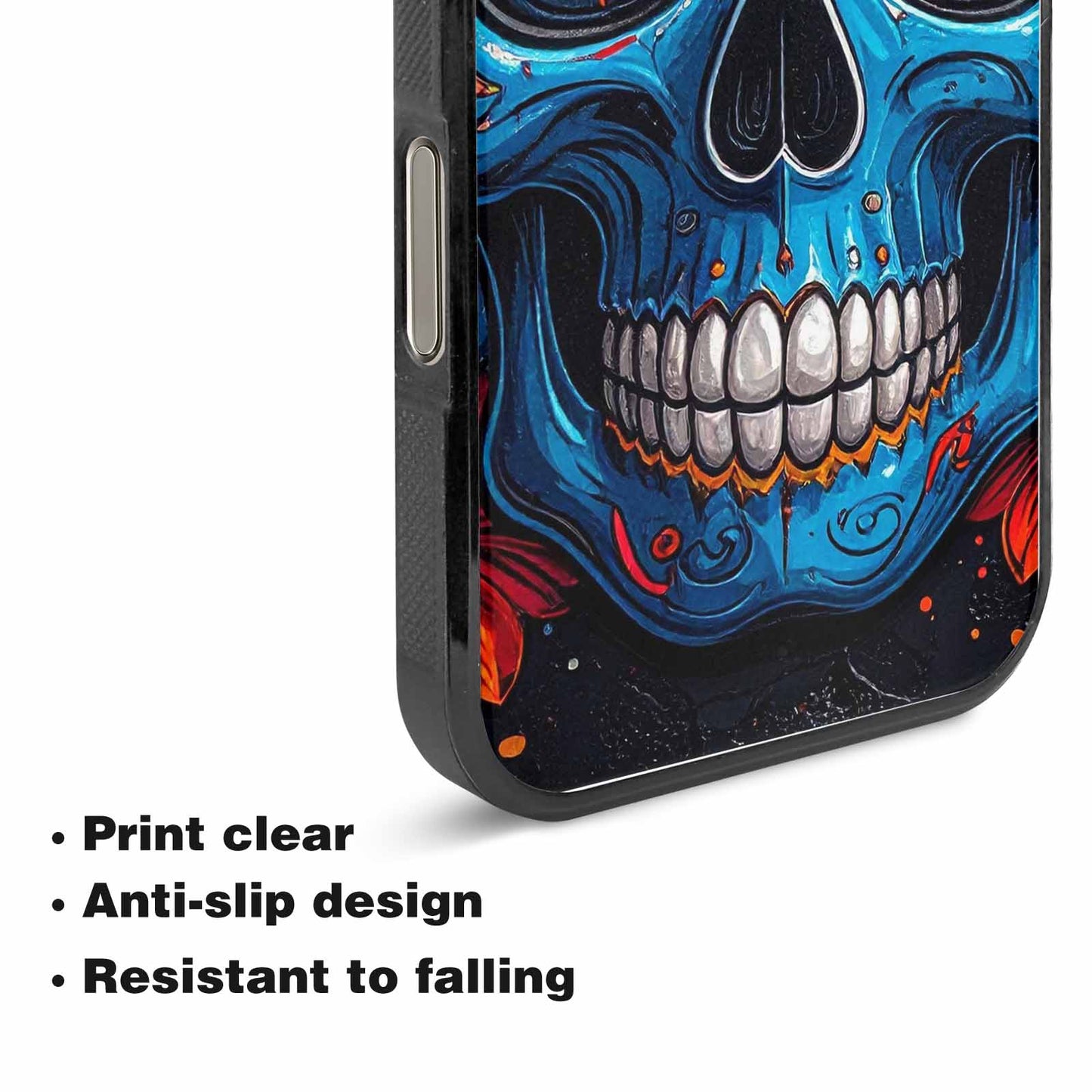 iPhone 15 Pro Max Case — Graffiti Skull Art Seamless Pattern Vibrant, Customized Protective Case