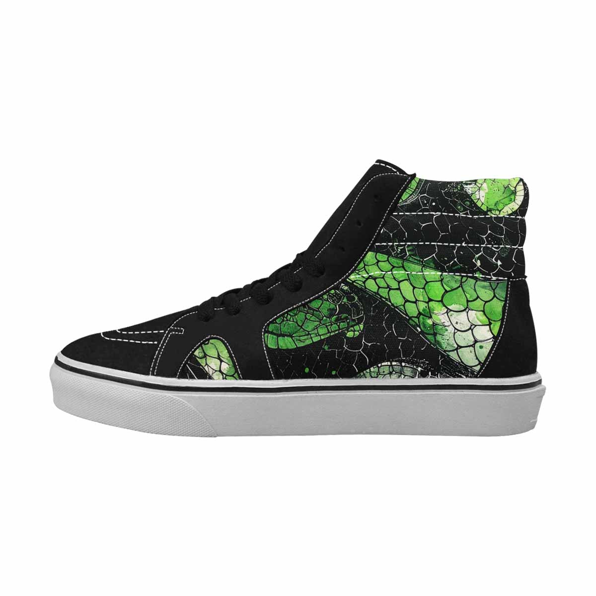 MEN'S Reptile Scale High Top Canvas Dreamlike Custom Shoes