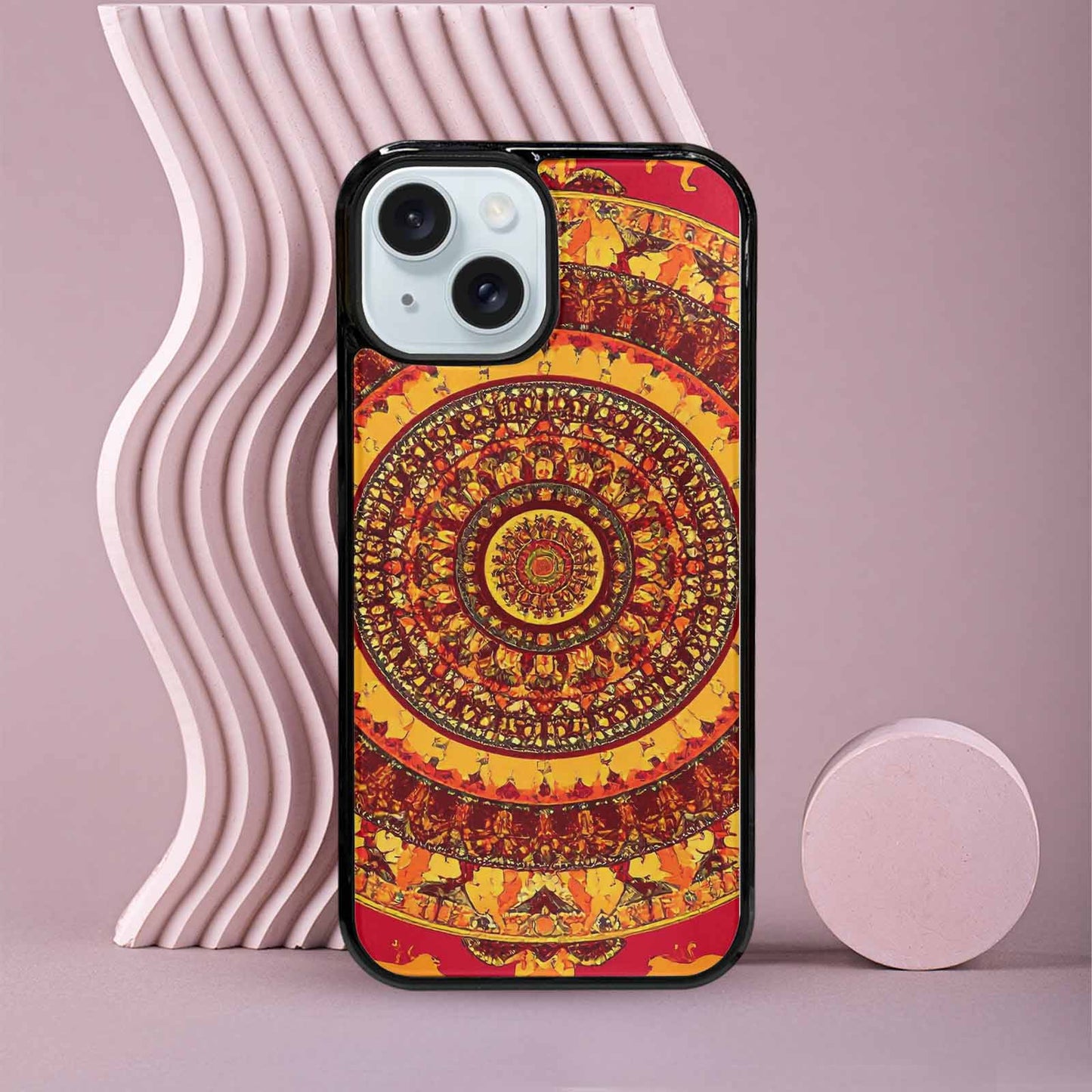 iPhone 15 Case — Mandala Lions Custom, Custom Designed Case Cover