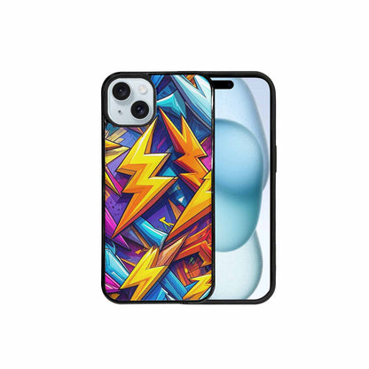 iPhone 15 Plus Case — Lightning Bolt Storm Pattern Hundreds Of, Custom Print Case Cover