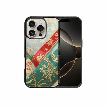 iPhone 16 Pro Case — Christmas Wrapping Paper Pattern Art Wallpaper, Custom Art Phone Cover