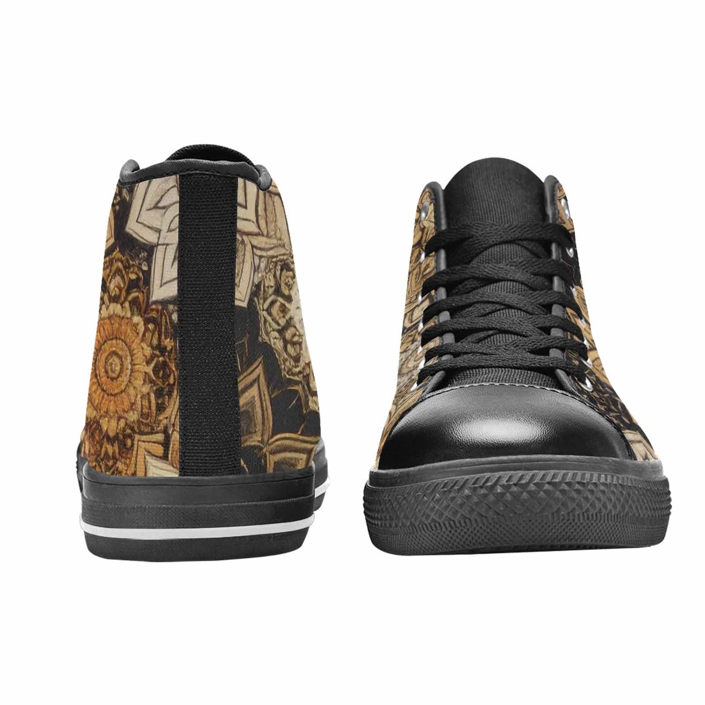 MEN'S Mandala High Top Canvas Cottagecore Custom Sneakers