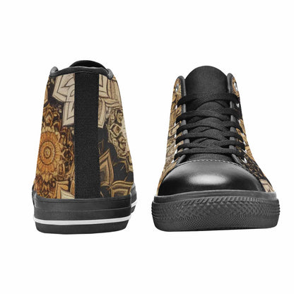 MEN'S Mandala High Top Canvas Cottagecore Custom Sneakers