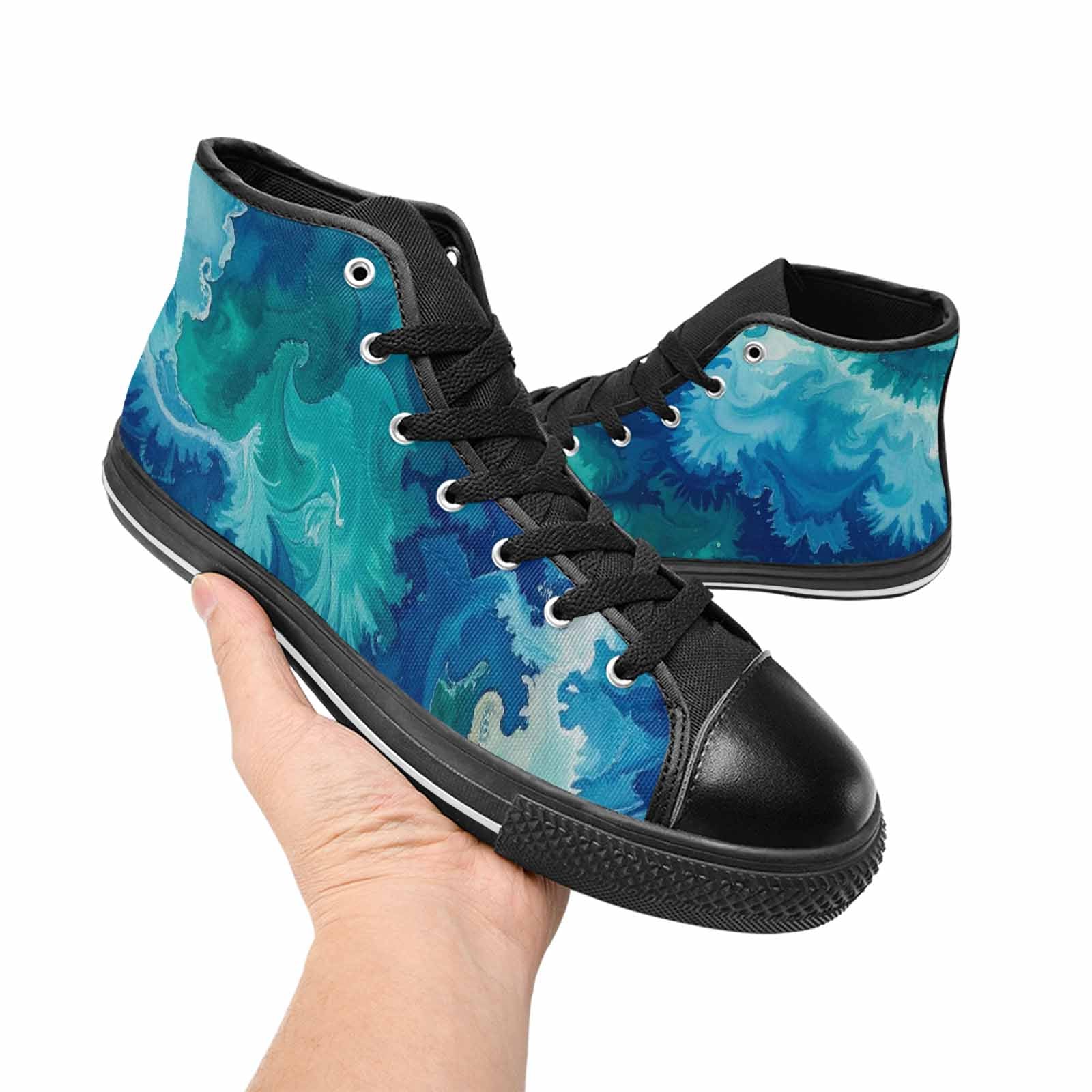 MEN'S Tie Dye - High Top Canvas Aesthetic Custom Sneakers