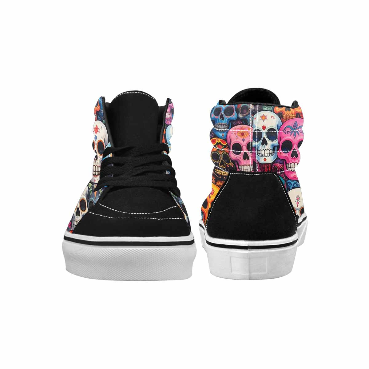 MEN'S Skulls (general) Skulls High Top Canvas Cottagecore Sneakers