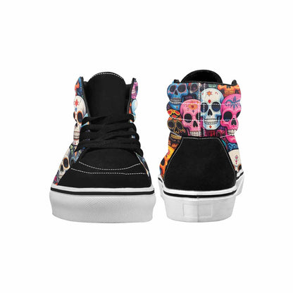 MEN'S Skulls (general) Skulls High Top Canvas Cottagecore Sneakers