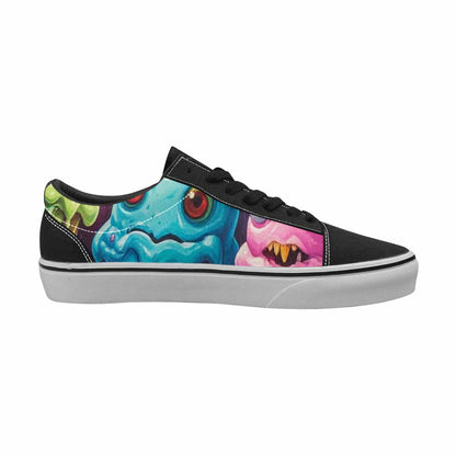 WOMEN'S Melting Ice Cream Monster Lace-Up Canvas Surreal Custom Shoes