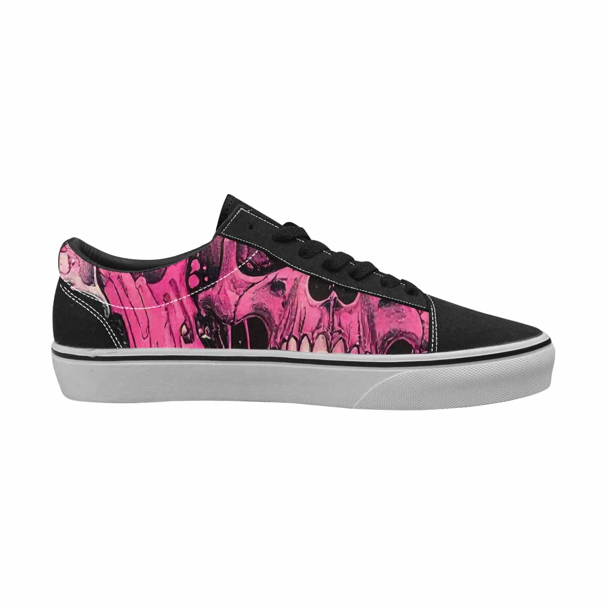 WOMEN'S Rainbow From Skull S Lace-Up Canvas Neon Fantasy Shoes
