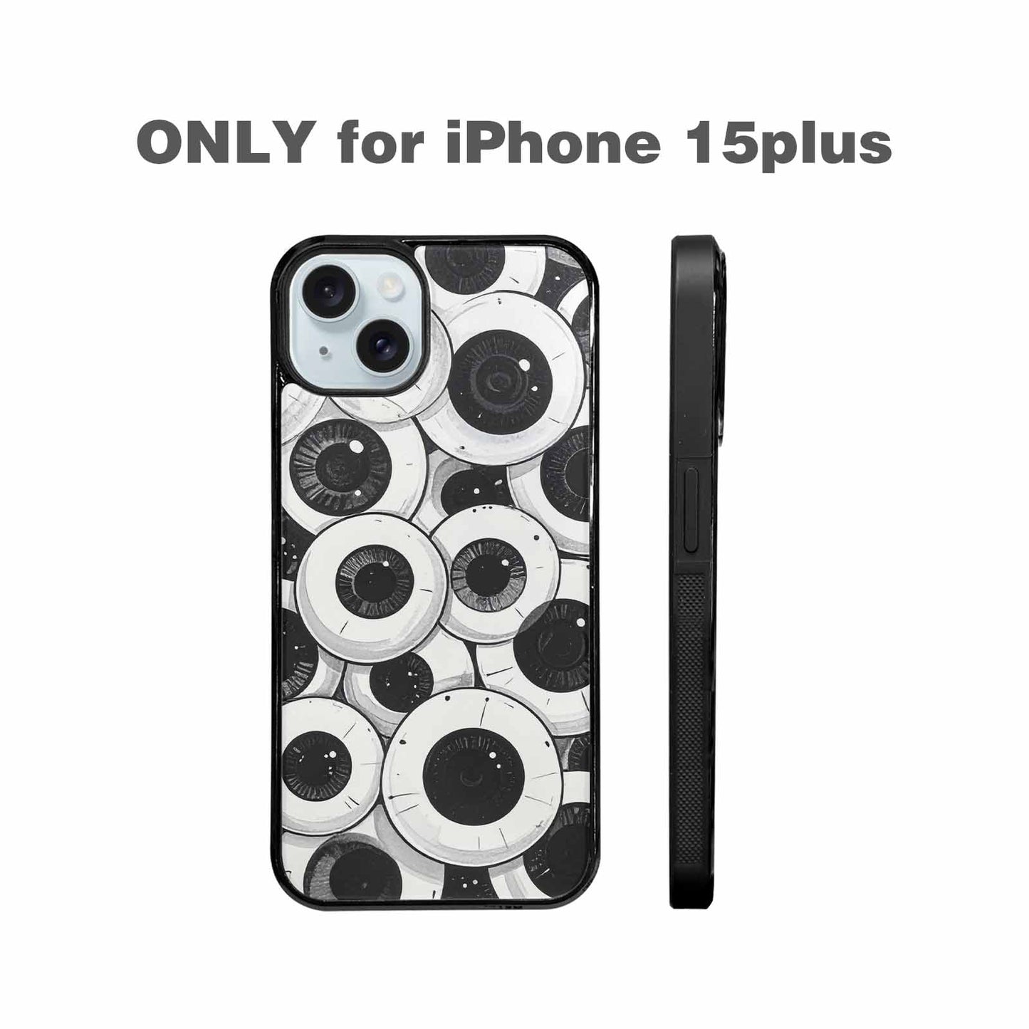 iPhone 15 Plus Case — Googly Cartoon Eyeballs Custom, Custom Art Phone Cover