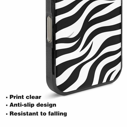 iPhone 16 Pro Case — Zebra Print Black White, Customized Protective Case