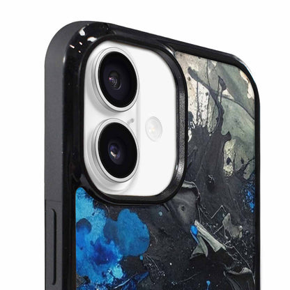 iPhone 17 Case — Black &amp; Blue Ink Camo, Custom Phone Case