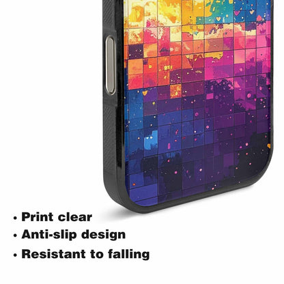 iPhone 16 Pro Case — Pixel Art 8 Bit Burst Pattern, Original Design Phone Case