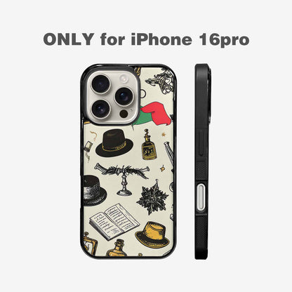 iPhone 16 Pro Case — Noir Spy Silhouette Pen Ink Noir, Custom Designed Case Cover