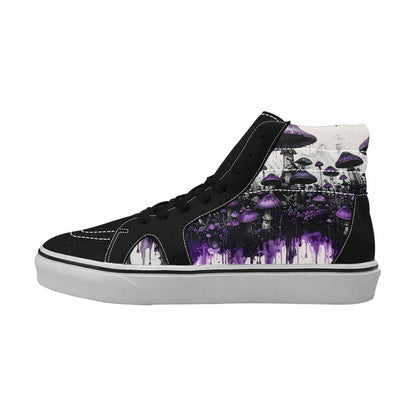 MEN'S Rainbow Drip Mushrooms High Top Canvas Grunge Custom Shoes