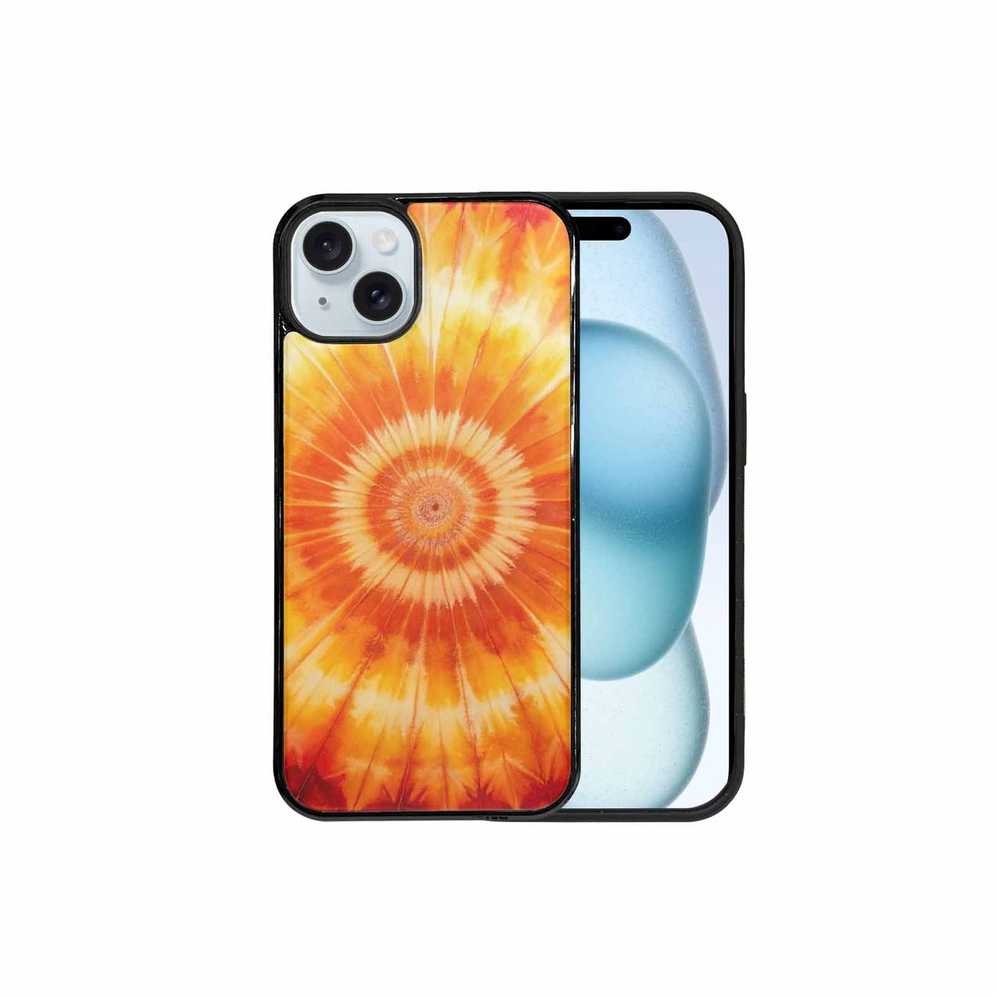 iPhone 15 Plus Case — Ombre Tie Dye Warm, Customized Protective Case