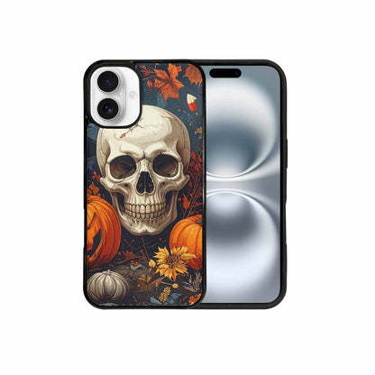 iPhone 16 Plus Case — Halloween Skulls Pumpkins Custom, Original Design Phone Case