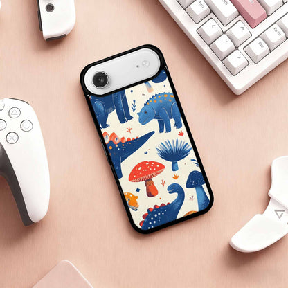 iPhone 17 Air Case — Vintage Dinosaurs Mushroom Retro Vintage, Custom Designed Case Cover